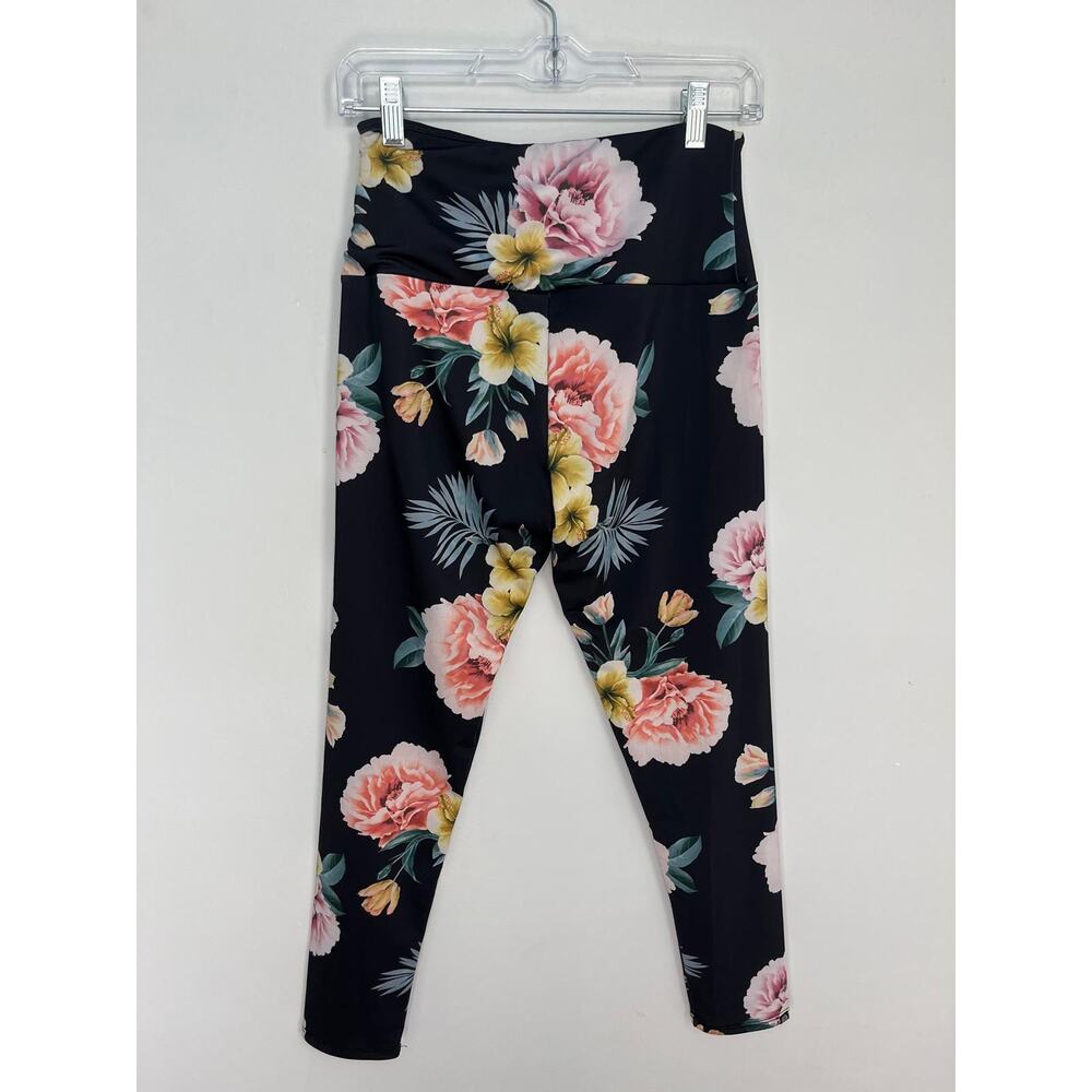 Onzie‎ Floral Leggings Women M/L High Waist Yoga Activewear Summer